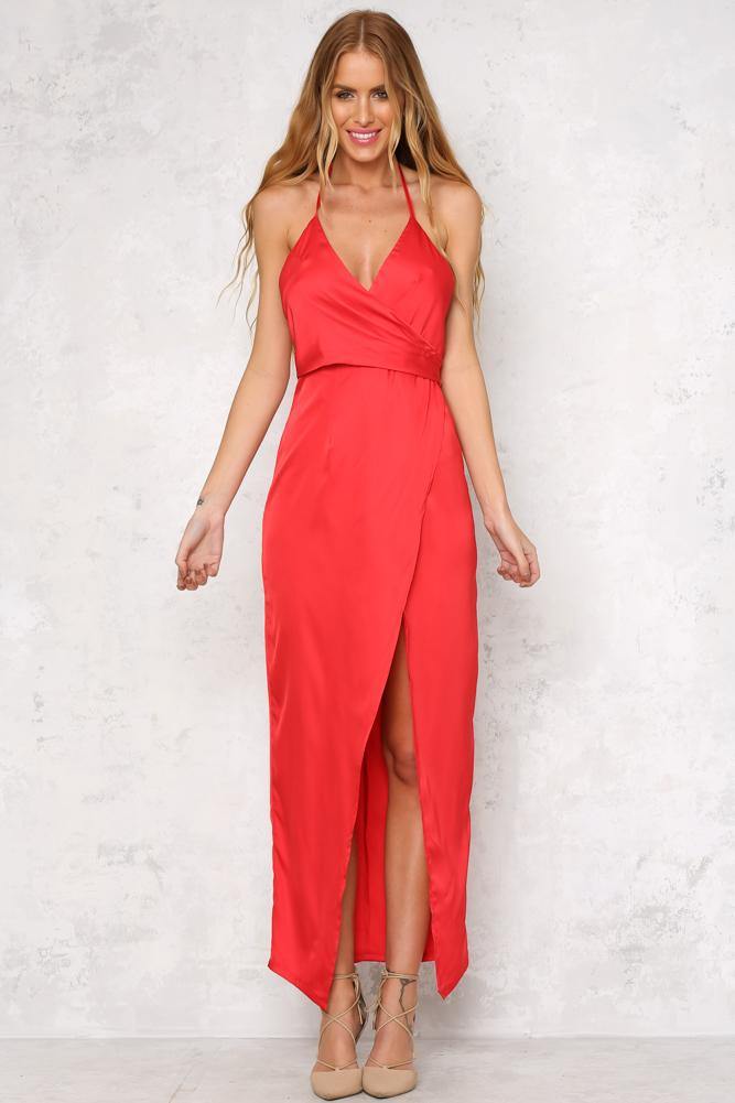 Grand Palace Maxi Dress Red