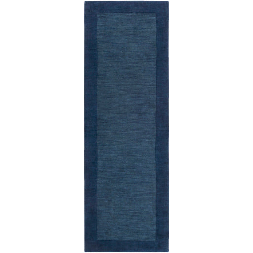 Mystique Wool Border Navy Rug