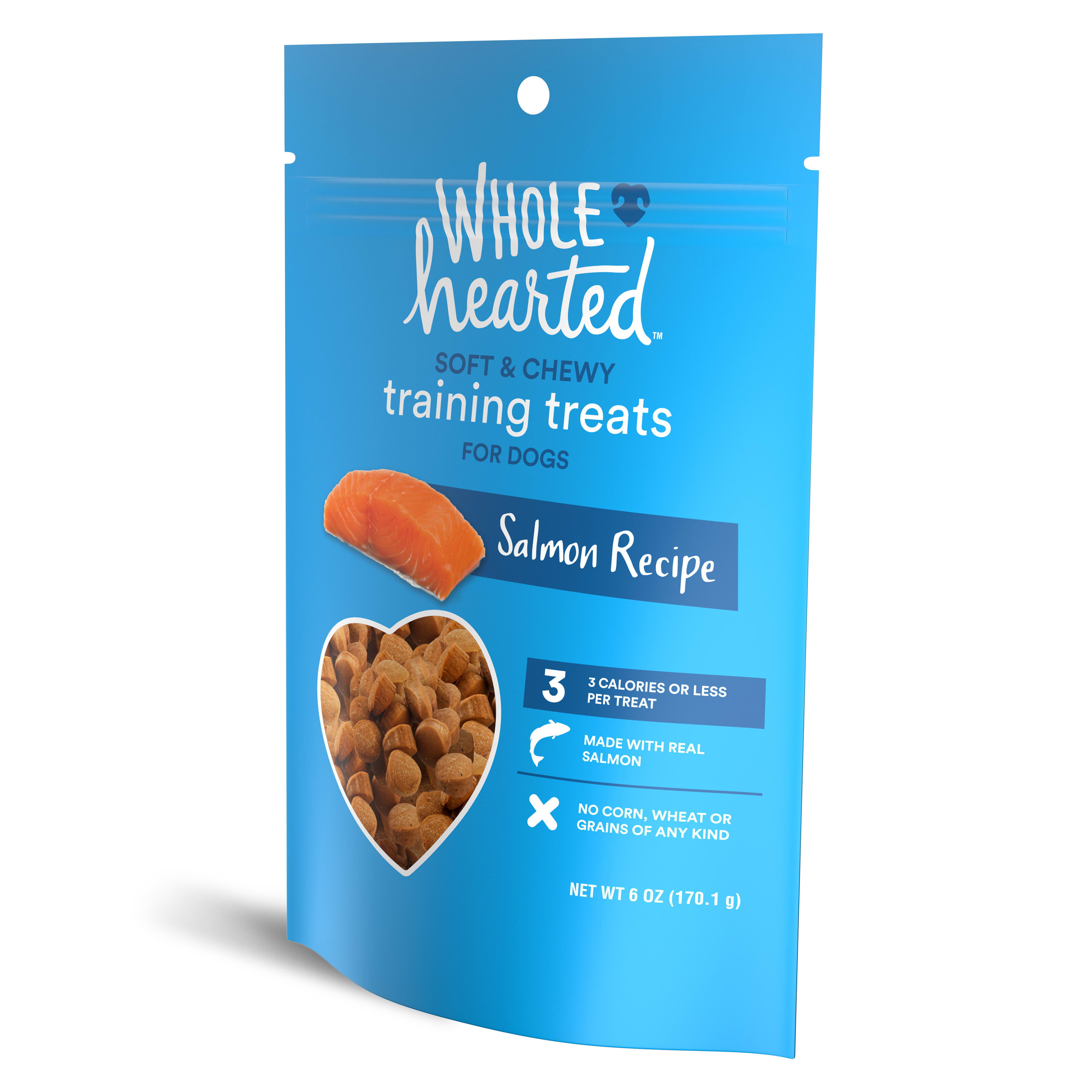 WholeHearted Grain-Free Tender Tidbits Salmon Recipe Dog Training Treats， 6 oz.