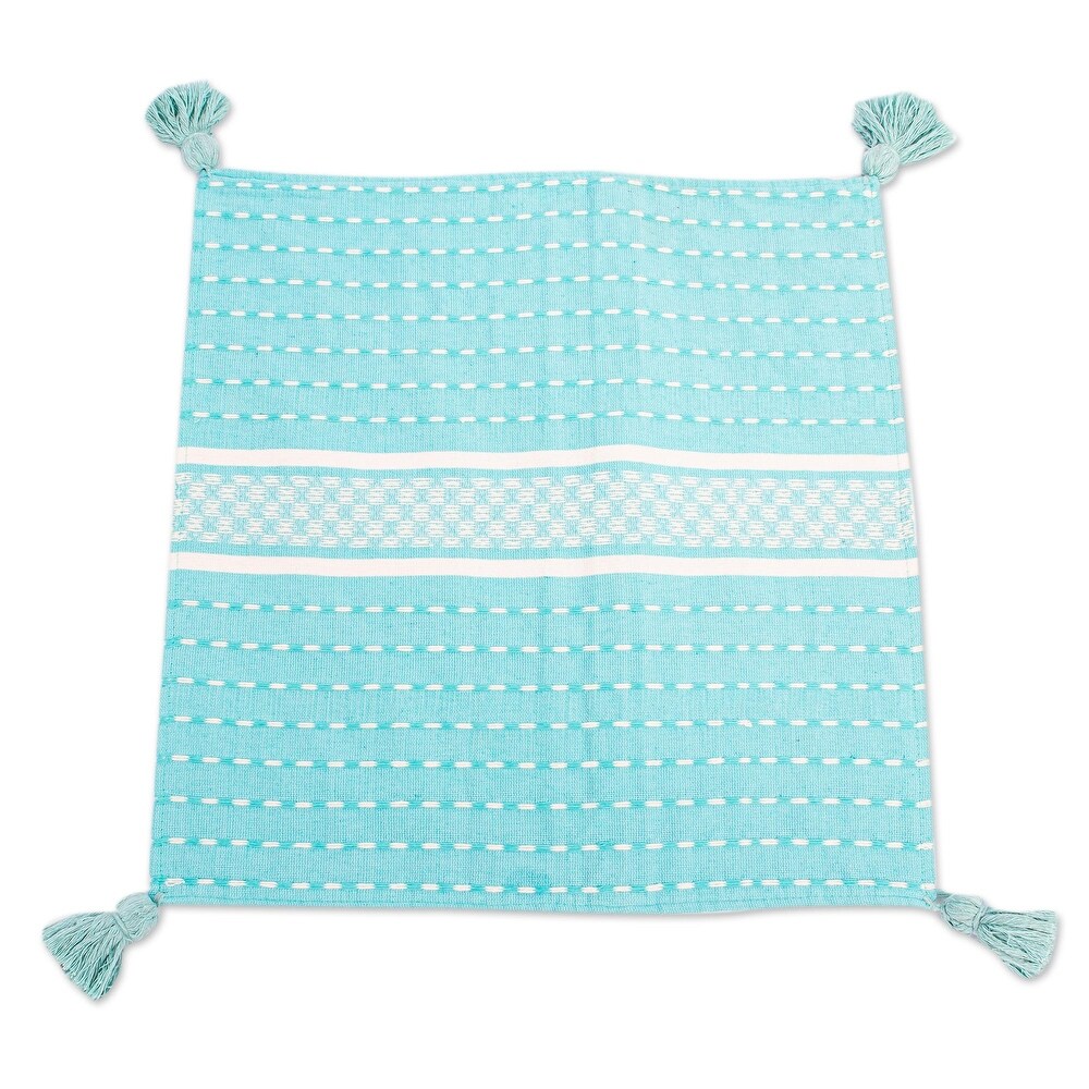 Novica Handmade Cool Pool Cotton Cushion Cover