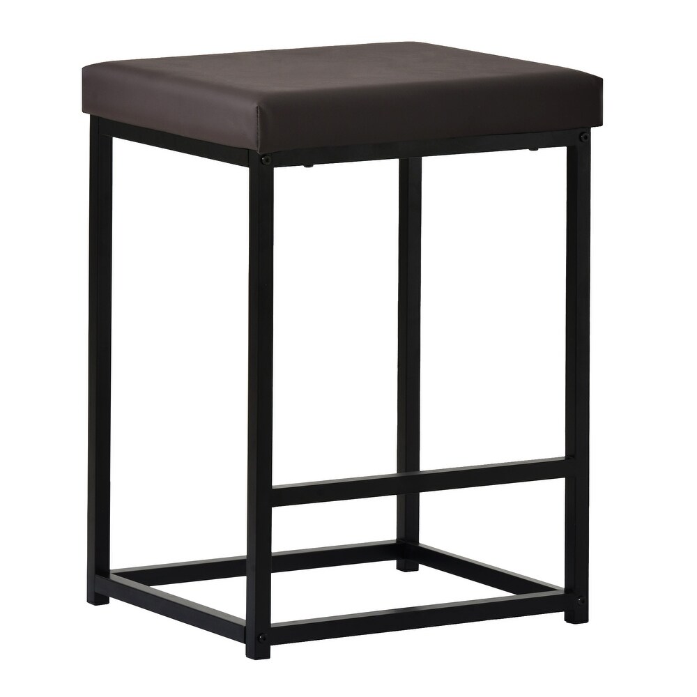 3 PU Stools Bar Kitchen Table Set Console Table