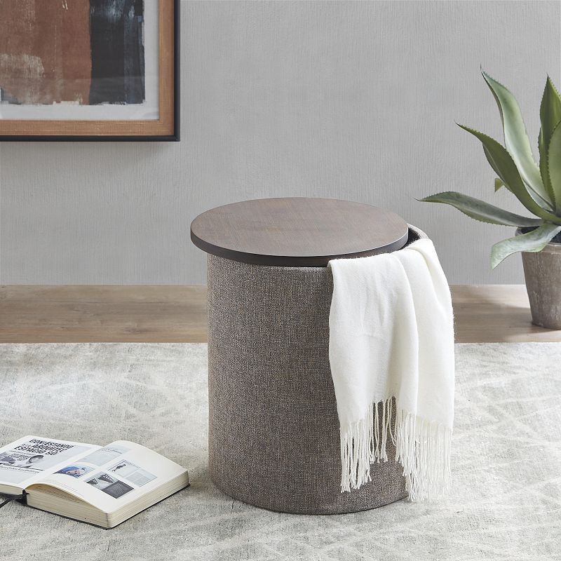 INK+IVY Marta Round Storage Ottoman