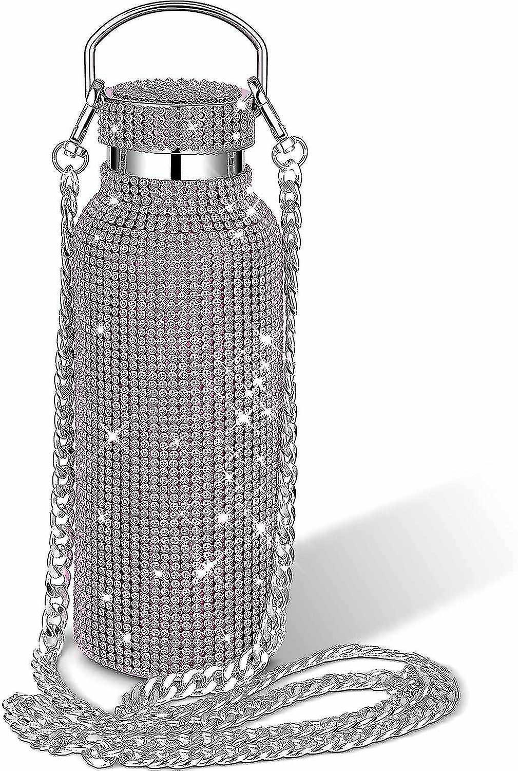 Diamond Water Bottle Bling Rhinestone Stainless Steel Thermal Bottle Refillable Water Bottle Insulat