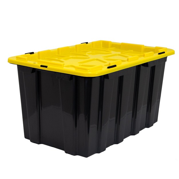 Mount it Heavy duty Plastic Storage Bins Set Of 3 60 Liter Capacity