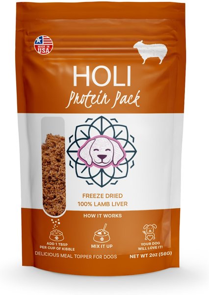 HOLI Lamb Liver Protein Pack Grain-Free Freeze-Dried Dog Food Topper