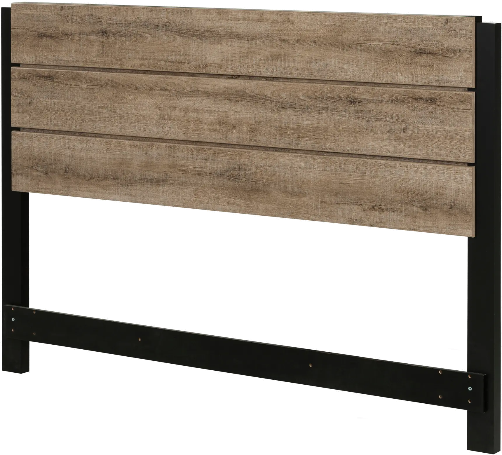 Munich Weathered Oak Full Platform Bed Set - South Shore