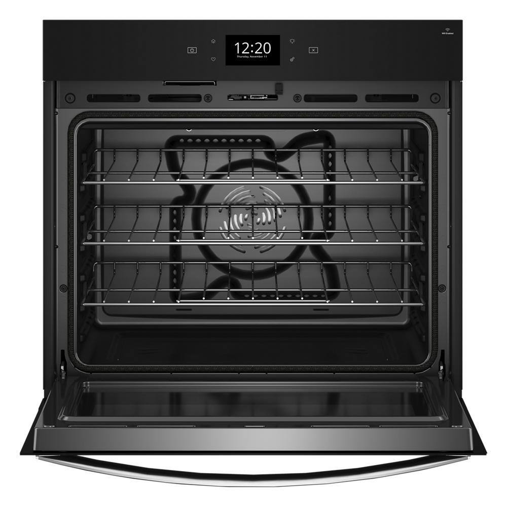 Whirlpool 27 in. Single Electric Wall Oven with True Convection Self-Cleaning in Fingerprint Resistant Stainless Steel WOES7027PZ