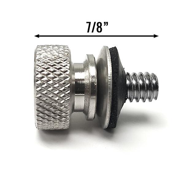 Silver Seat Bolt Screw Knurled Seat Cover Bolt Compatible with Harley Davidson Dyna Switchback FLD