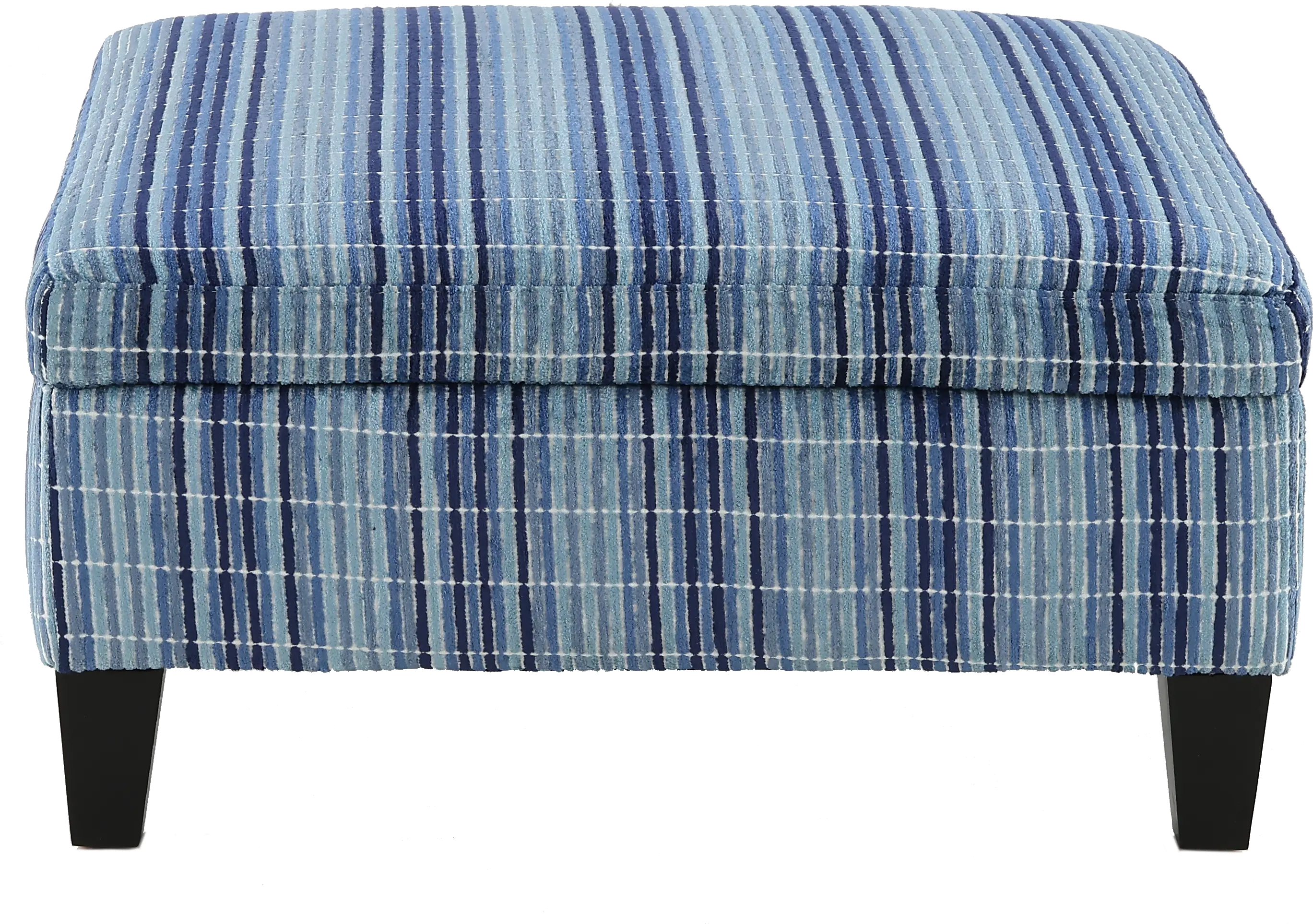 Orion Blue Storage Cocktail Ottoman