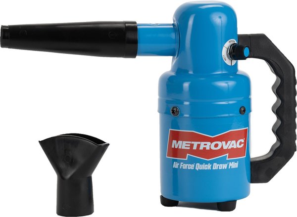 MetroVac Air Force Quick Draw Mini Portable Variable Speed 500V Pet Dryer， Blue