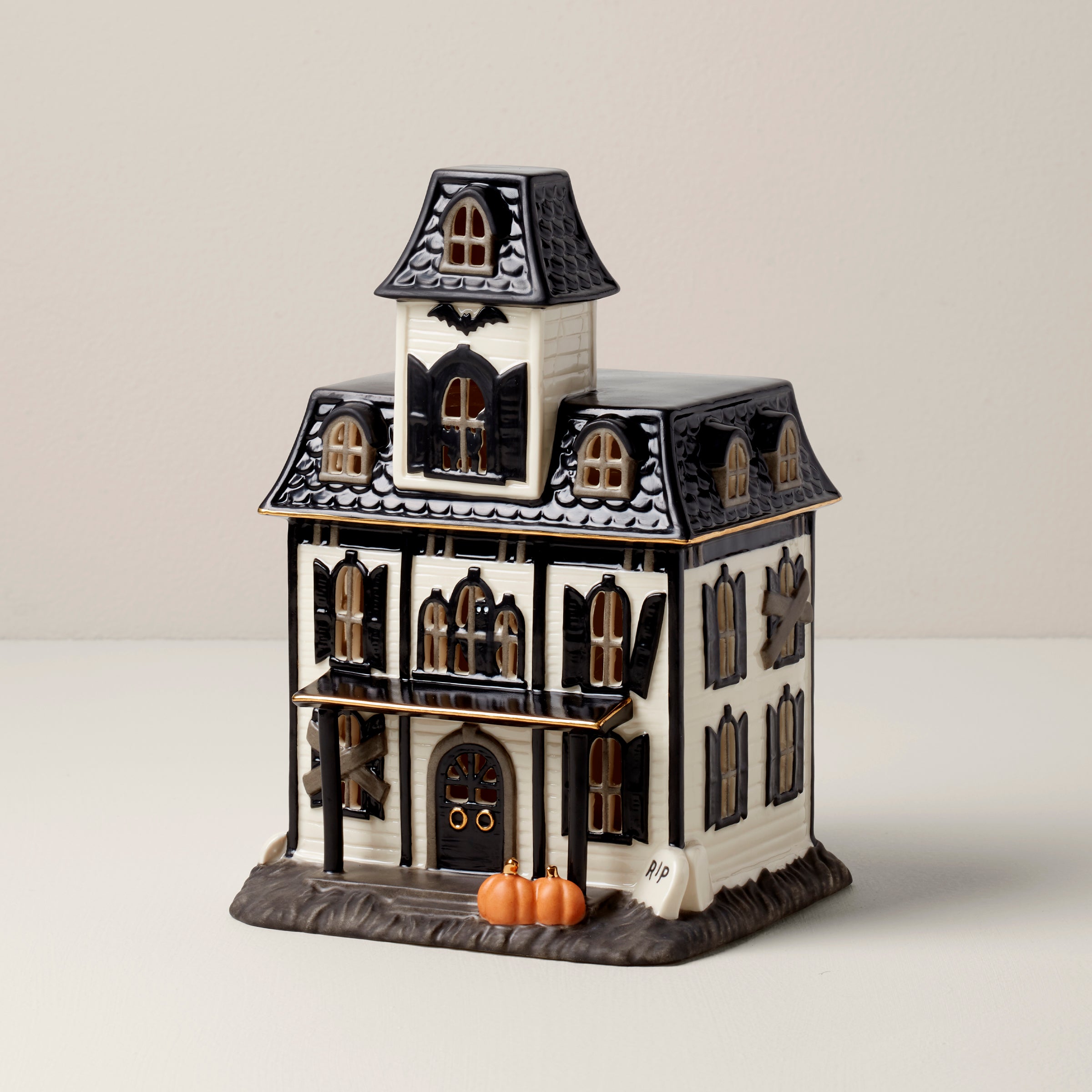 Vintage Halloween Lit House Figurine