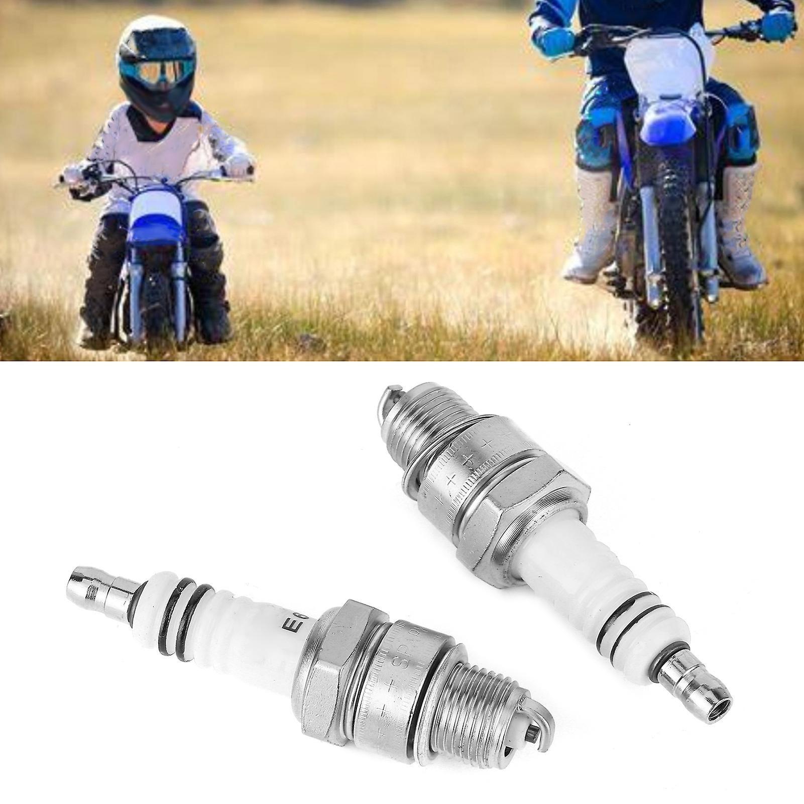 2pcs Ignition Spark Plugs E6tc Fit For Pw50 Py50 Peewee 50 Pit Dirt Bike