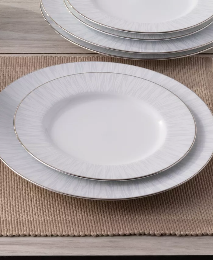 Noritake Glacier Platinum Set of 4 Salad Plates Service For 4