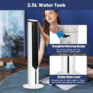 Costway 3-In-1 Tower Fan Humidifier 300 CFM 3-Speed Portable Evaporative Cooler For 100 sq. ft. EP24829