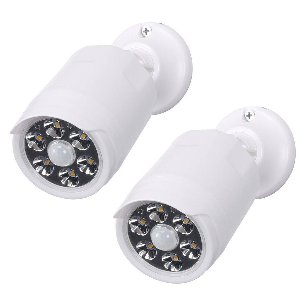 Honeywell PIR 100-Lumens 90-Degree White Motion Activated Integrated LED Outdoor Spot Light (2-Pack) A02AC012H-06