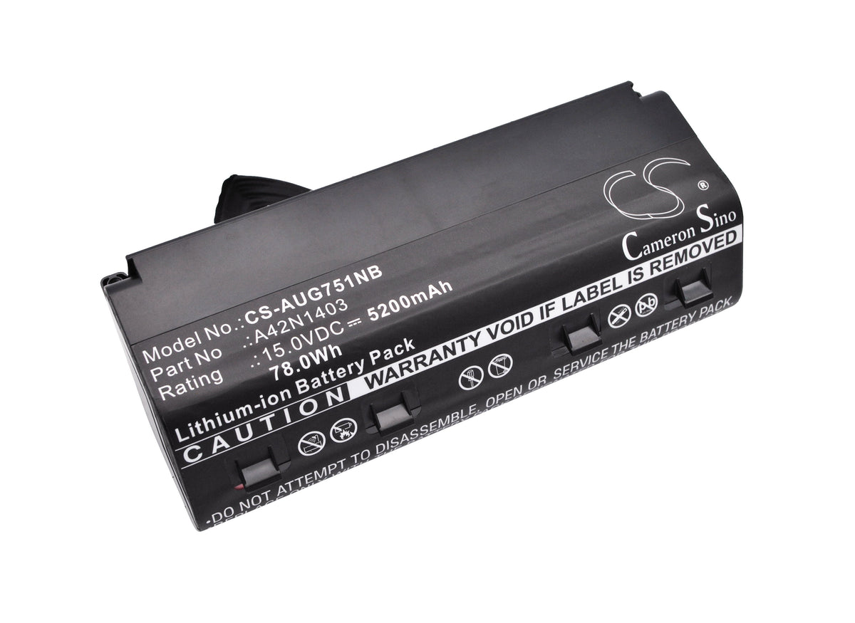 Asus G751 G751J G751JBHI7T25 G751JLBSi7T28 G751J Replacement Battery BatteryClerkcom Laptop and Notebook