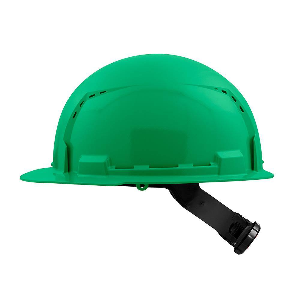 MW BOLT Green Type 1 Class C Front Brim Vented Hard Hat with 4-Point Ratcheting Suspension (10-Pack) 48-73-1206X10