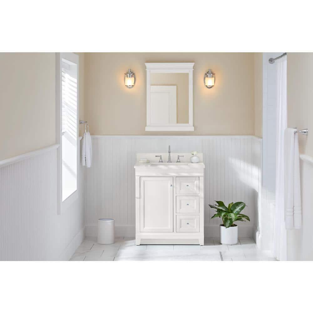 Home Decorators Collection Naples 30 in W x 2175 in D Bath Vanity Cabinet in White