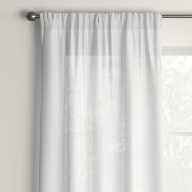 1pc Sheer Window Curtain Panel White