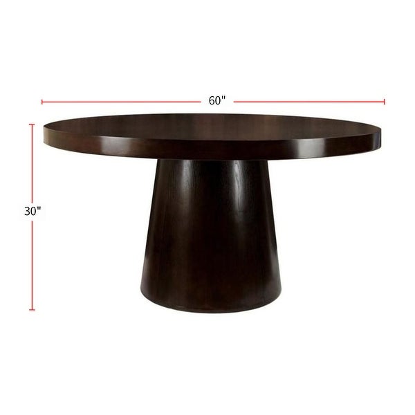 Wooden Round Dining Table in Espresso Finish