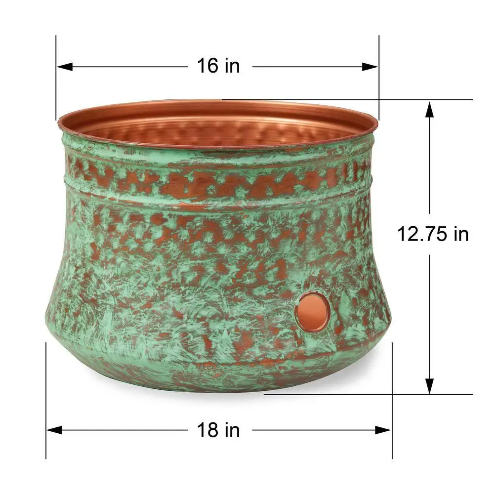 Liberty Garden Patina Steel Hose Pot 1917