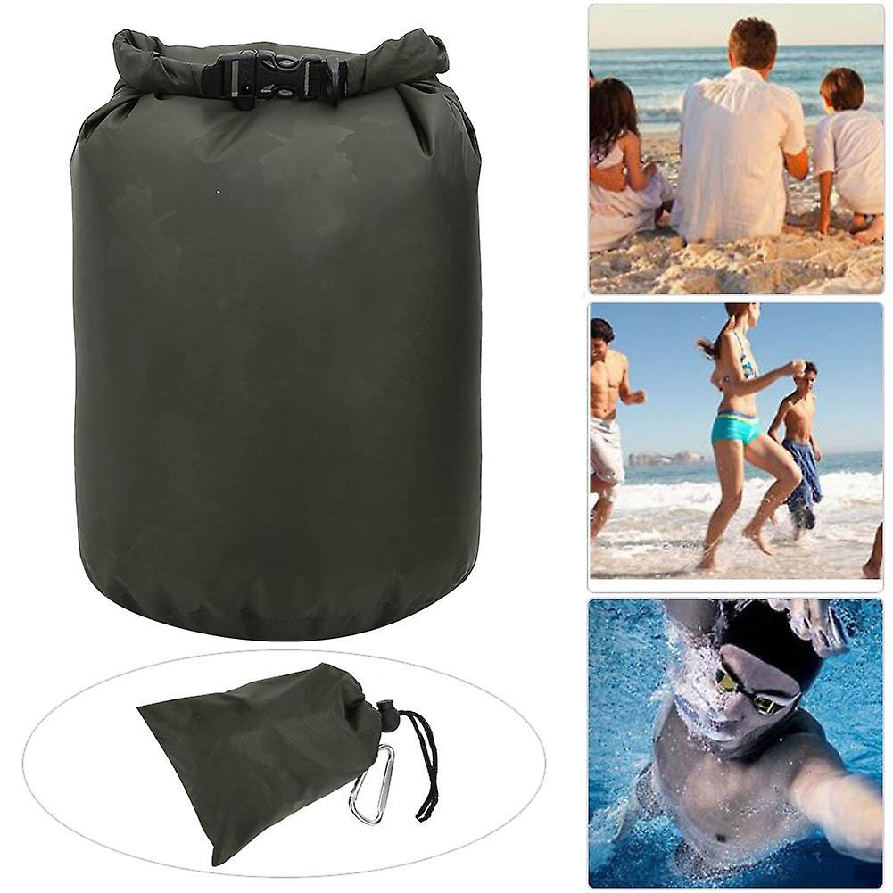 Pvc Outdoor Foldable Waterproof Barrel Dry Bag Storage Carrying Bags Camping Hiking Beachmilitary Green