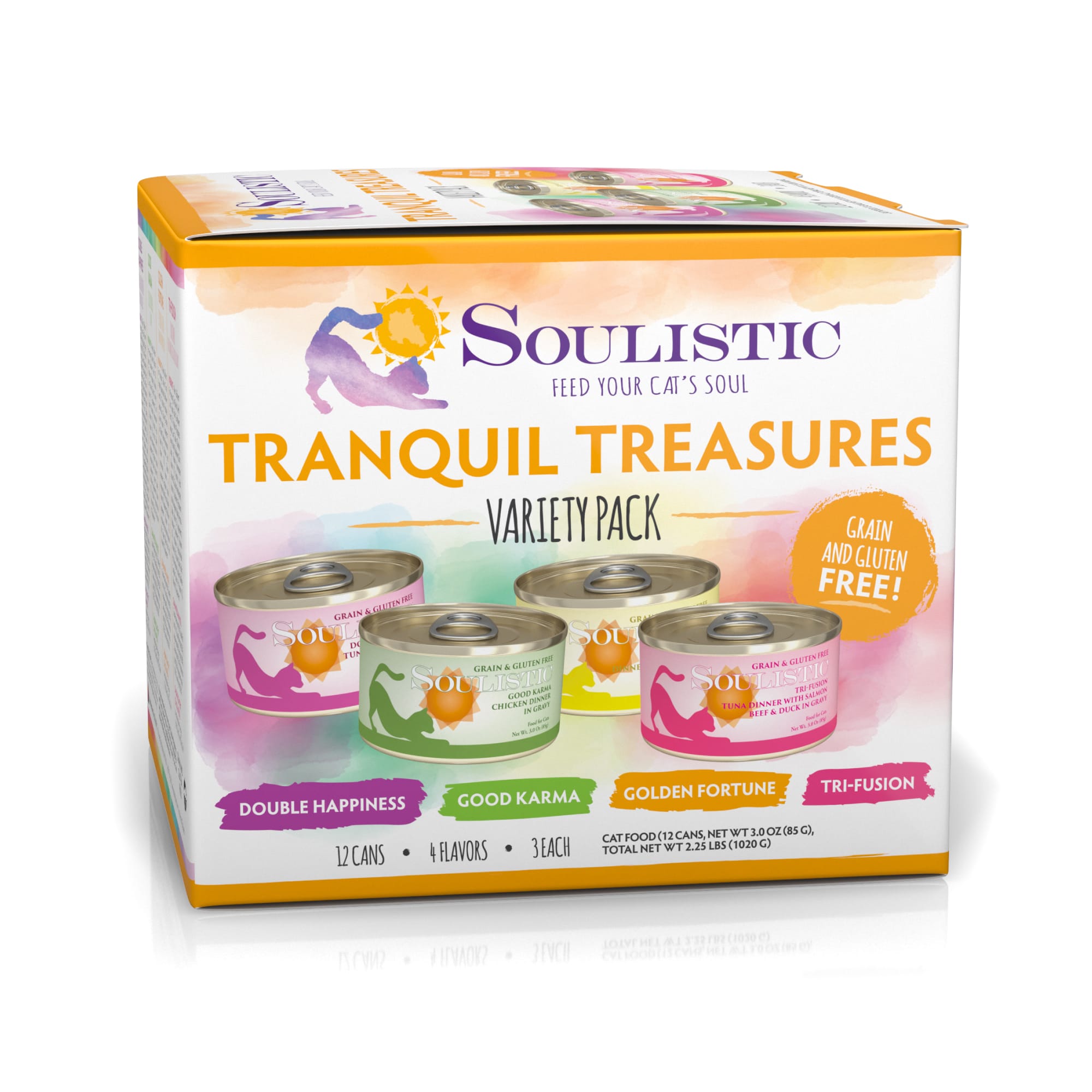 Soulistic Original Recipes Tranquil Treasures Variety Pack Wet Cat Food， 3 oz.， Count of 12