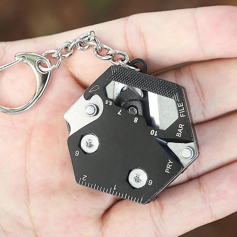 Hexagon Outdoor Tools Multifunctional Folding Coin Edc Tools Knife Keychain Screwdriver Bottle Opener Knifes Multi Tool