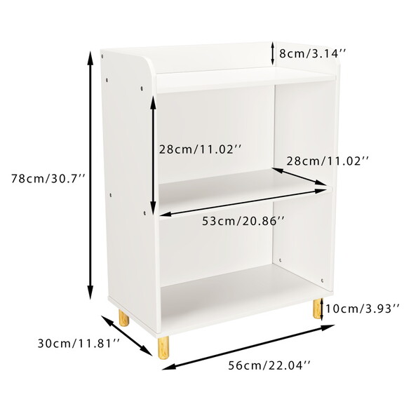 Kids 4 Tier Bookcase  Children's Book Display  Boo...