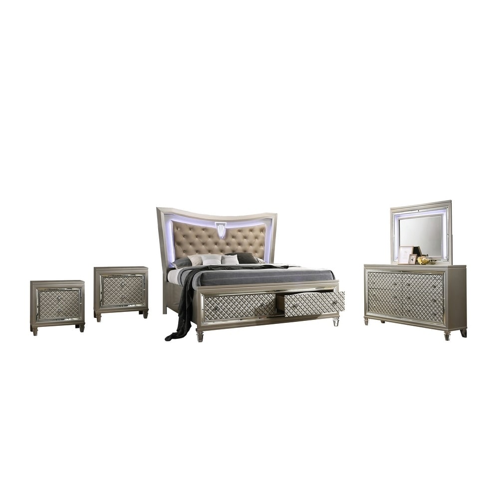 Best Quality Furniture Venetian 5 Piece Bedroom Set - - 28443221