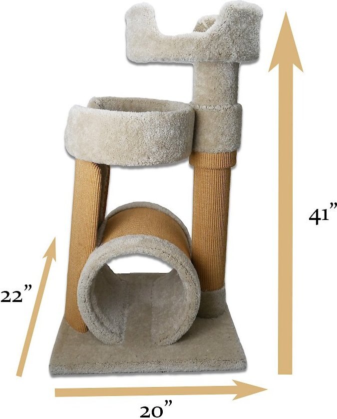 Royal Cat Boutique NANI-2 41-in Carpet Cat Tree， Neutral