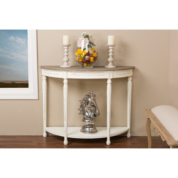 The Gray Barn Melody Fields Wood Traditional French Console Table