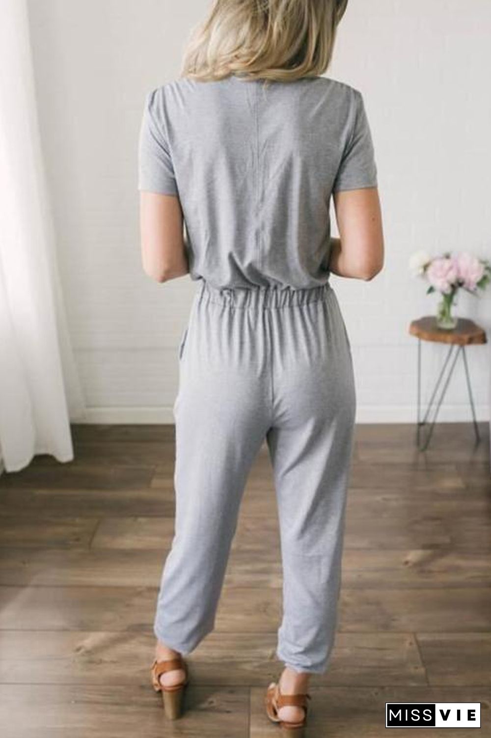 New Deep V Cross Jumpsuit