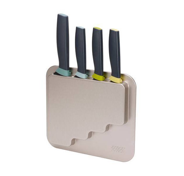 Joseph Joseph 4pc Door Store Block Knife Set Black