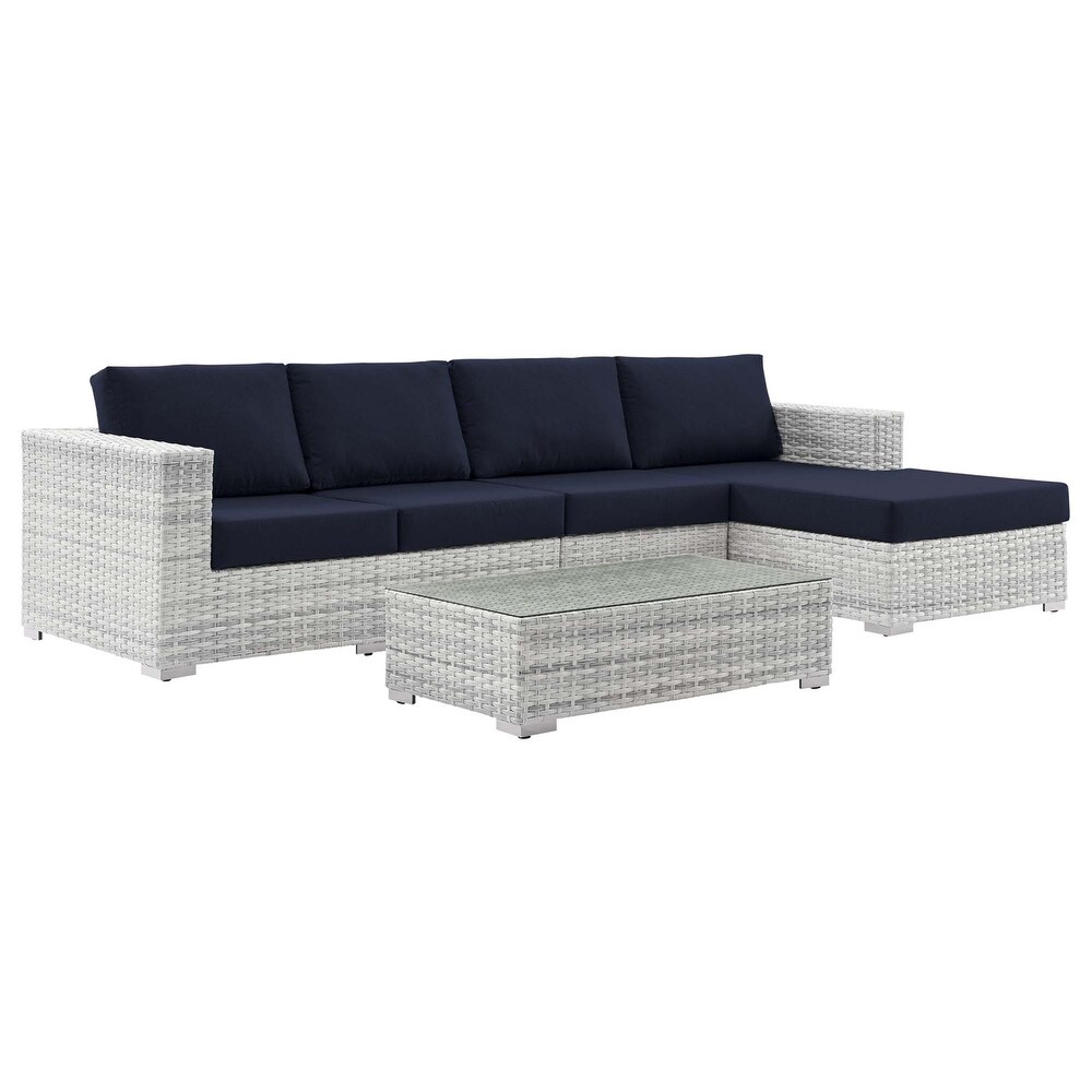 Convene 4 Piece Outdoor Patio Sectional Set