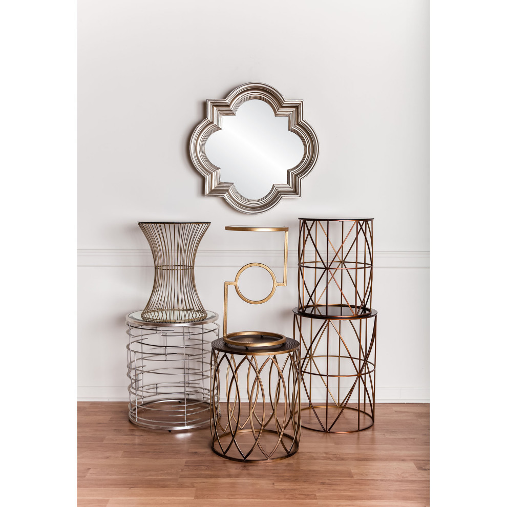 Sutton Accent Table  Gold Leaf   Contemporary   Side Tables And End Tables   by Lighting Front  Houzz