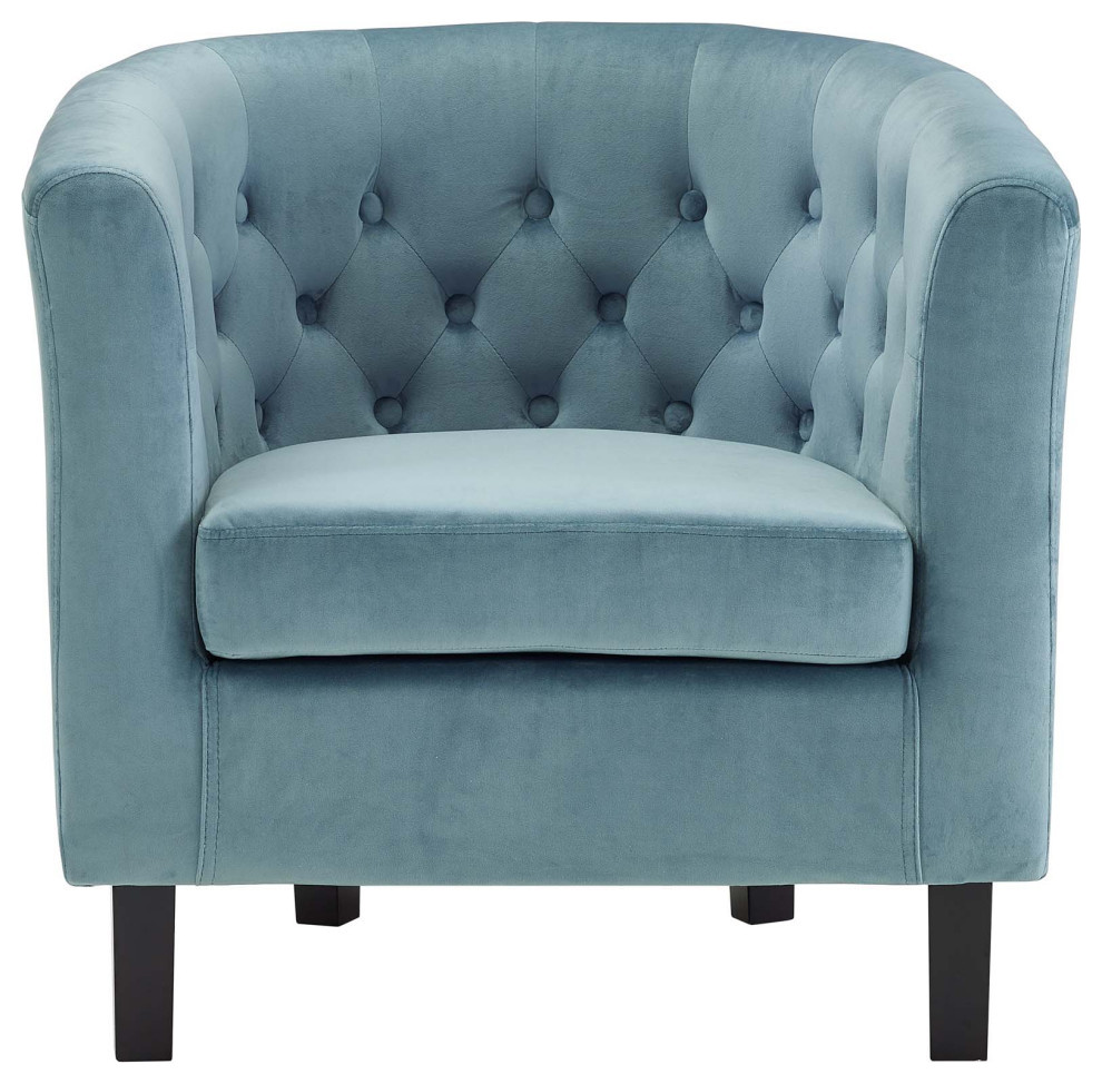 Zoey Sea Blue Performance Velvet Armchair   Contemporary   Armchairs And Accent Chairs   by V.S.D Furniture  Houzz