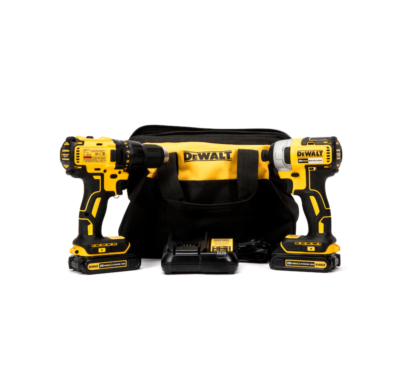 DEWALT DCK277C2 2-Tool 20-Volt Max Brushless Power Tool Combo Kit with Soft Case (2-Batteries and charger Included)