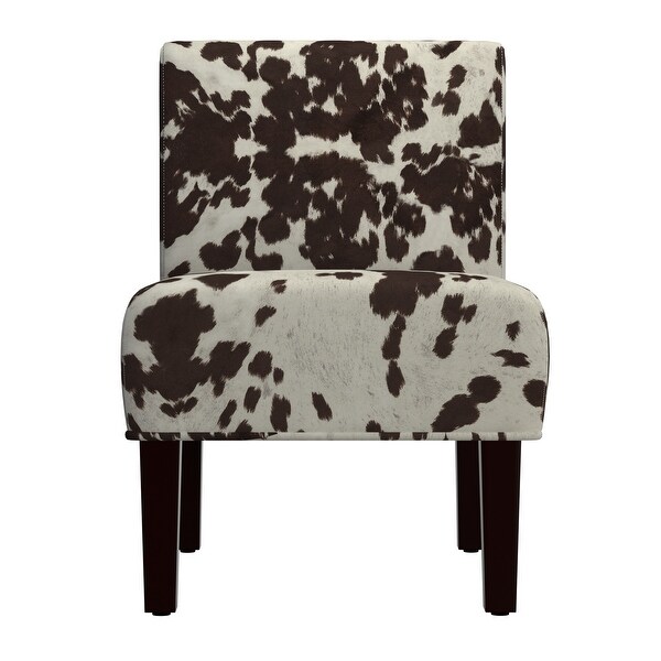 Peterson Cowhide Fabric Slipper Accent Chair by iNSPIRE Q Bold