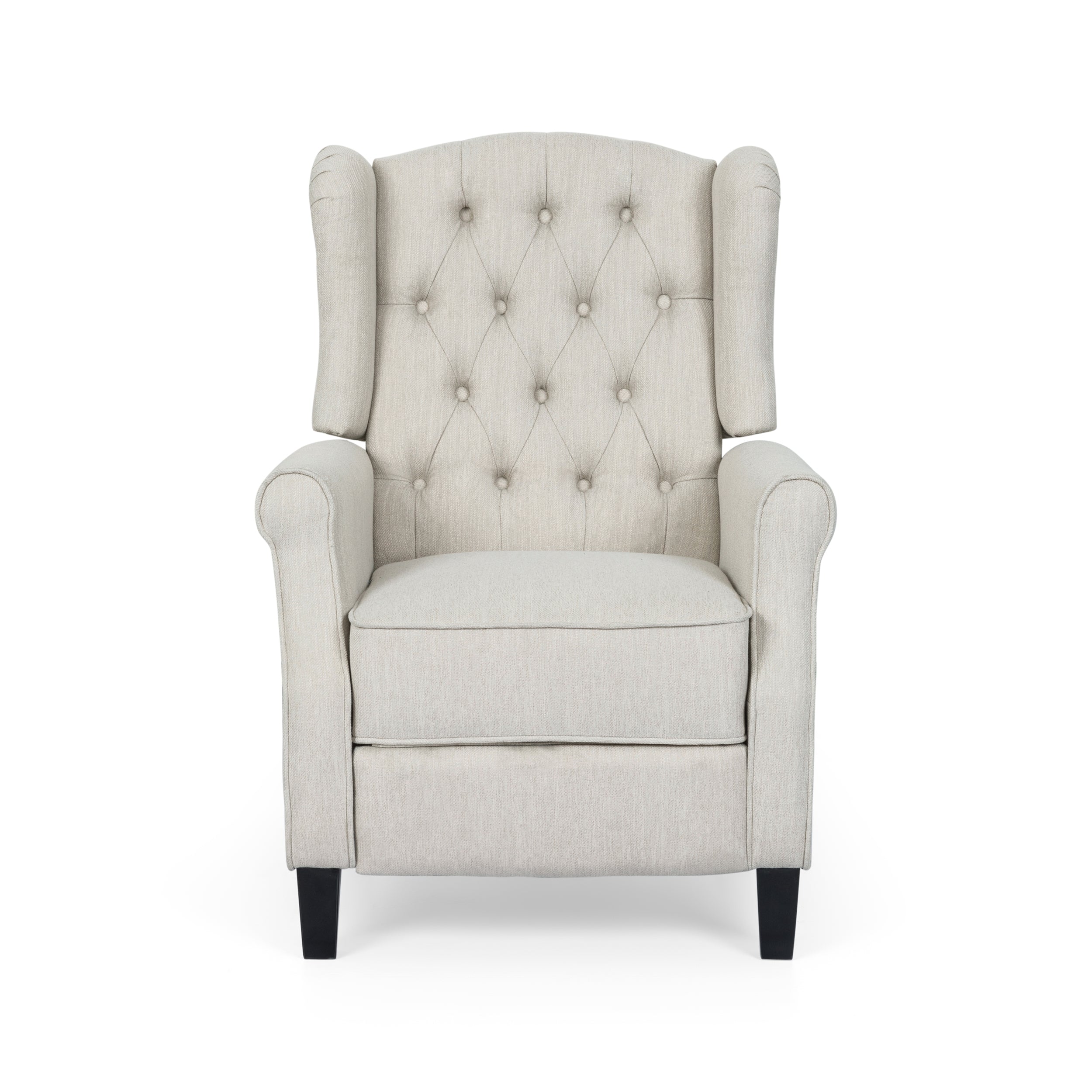 Breyon Contemporary Tufted Fabric Push Back Recliner