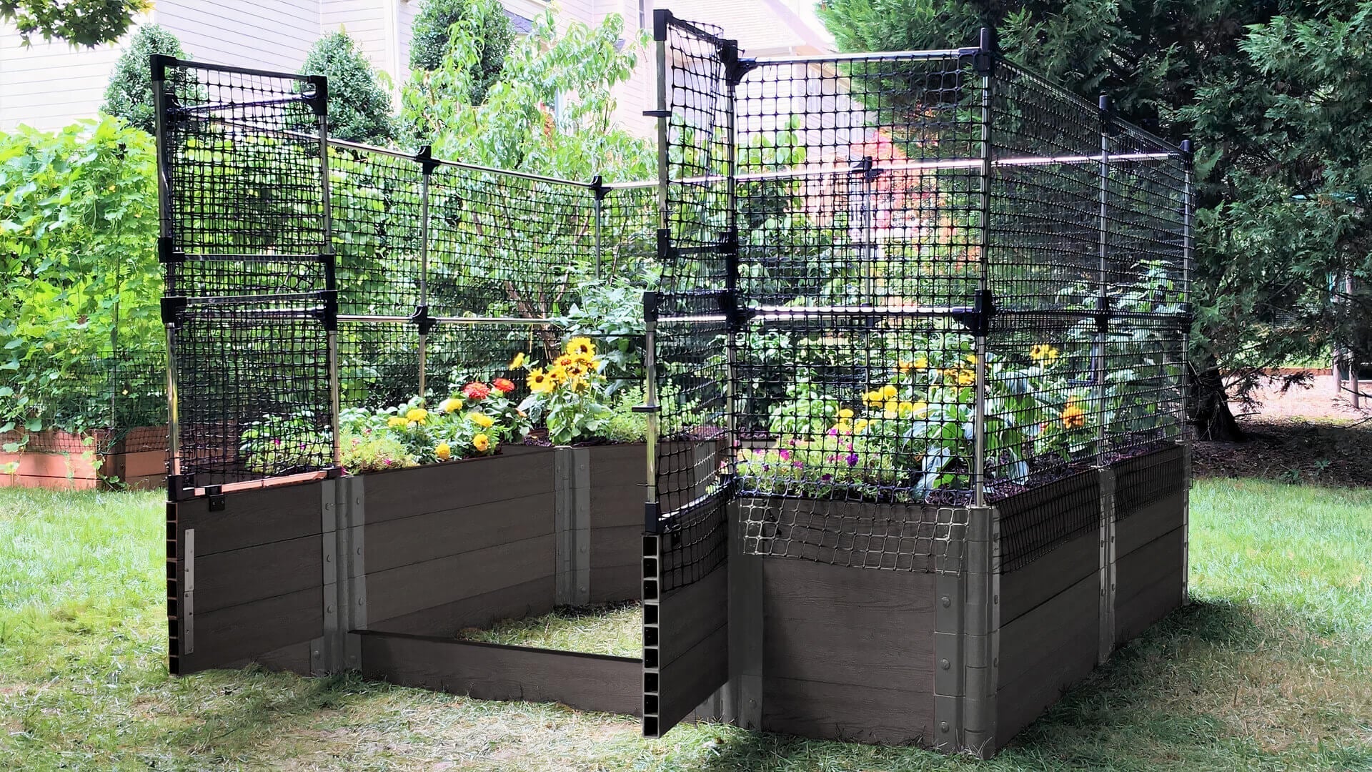 Walk-In 'Topolski' 8' x 8' Animal Barrier Raised Garden Bed - 2