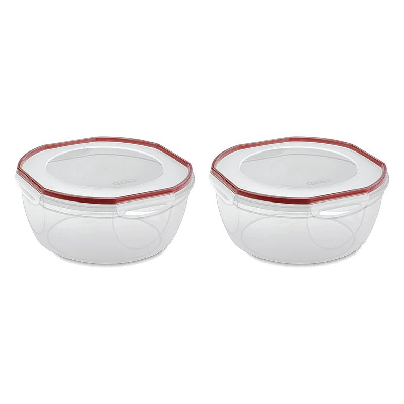 Sterilite Ultra Seal 8.10 Quart Plastic Food Storage Bowl Container， 2 Pack