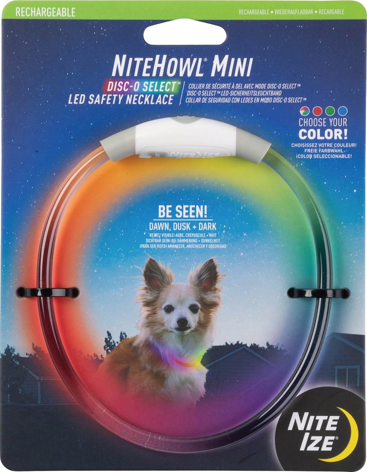 Nite Ize Nite Howl Collar Safety Light Color Changing