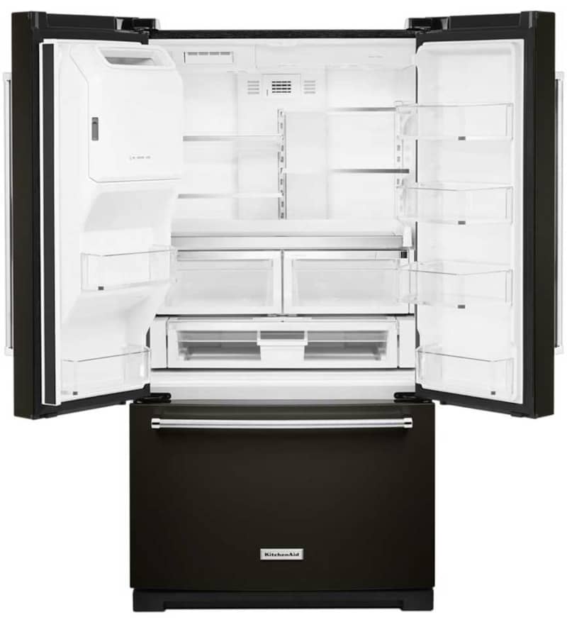 KitchenAid 36 PrintShield Black Stainless Steel French Door Refrigerator With Exterior Ice And Water