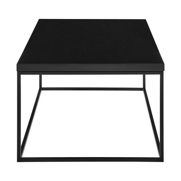 Teresa Side Table in High Gloss Black with Matte Black Base