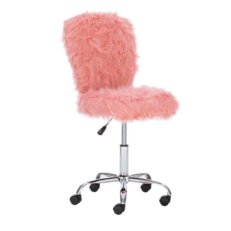 Clara Faux Fur Armless Office Chair