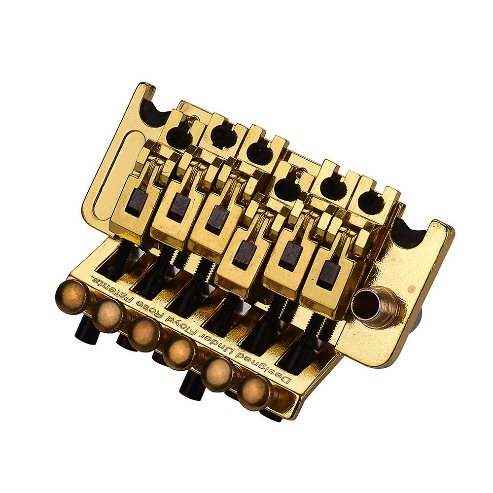 Elecrtic Guitar Locking Double Tremolo System Set Guitar Bridge Gold Gold