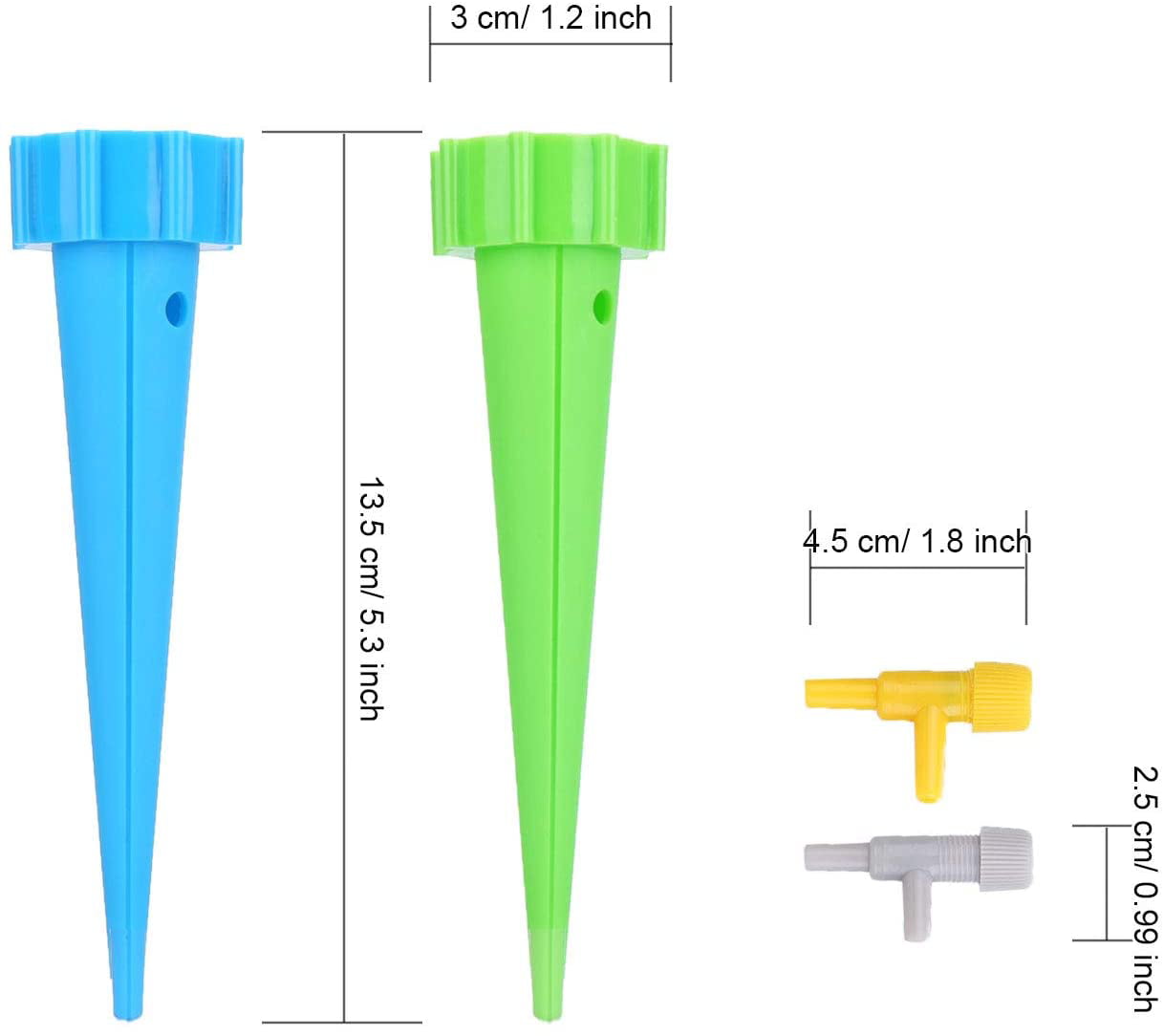 SSAWcasa 36 Packs Plant Waterer Automatic Self Watering Spikes Self Drip Irrigation with Slow Release Control Valve Switch for Potted Plants