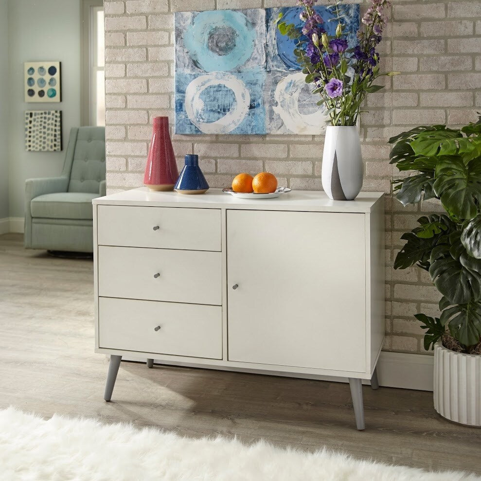 Mid-Century Carroll Buffet / Dresser (white)