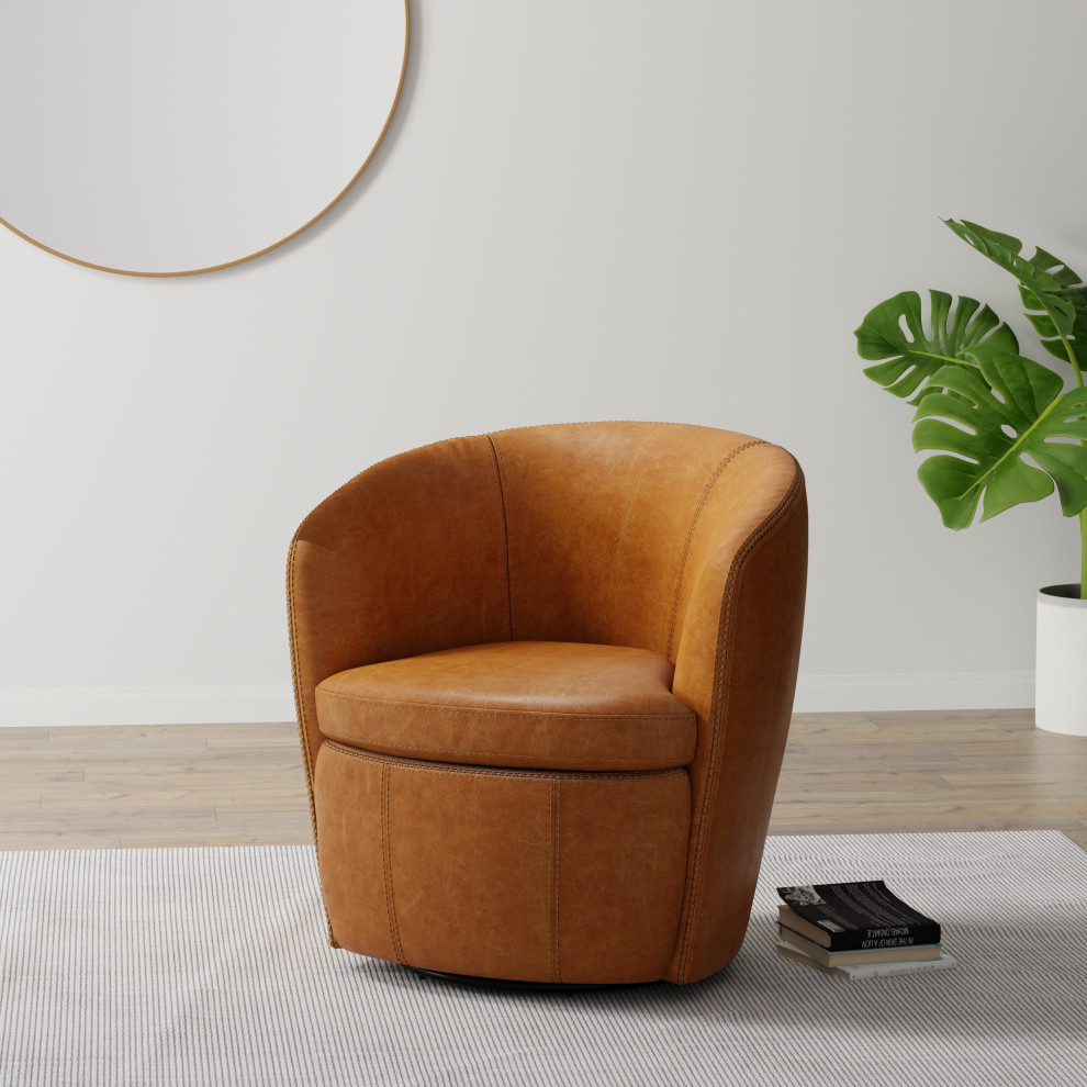 Parker Living Barolo Swivel Club Chair   Contemporary   Armchairs And Accent Chairs   by Parker House  Houzz